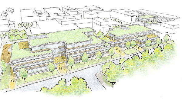 Bild vom Plan der Neugestaltung Neugestaltung des Campus Steinfurt der FH Münster